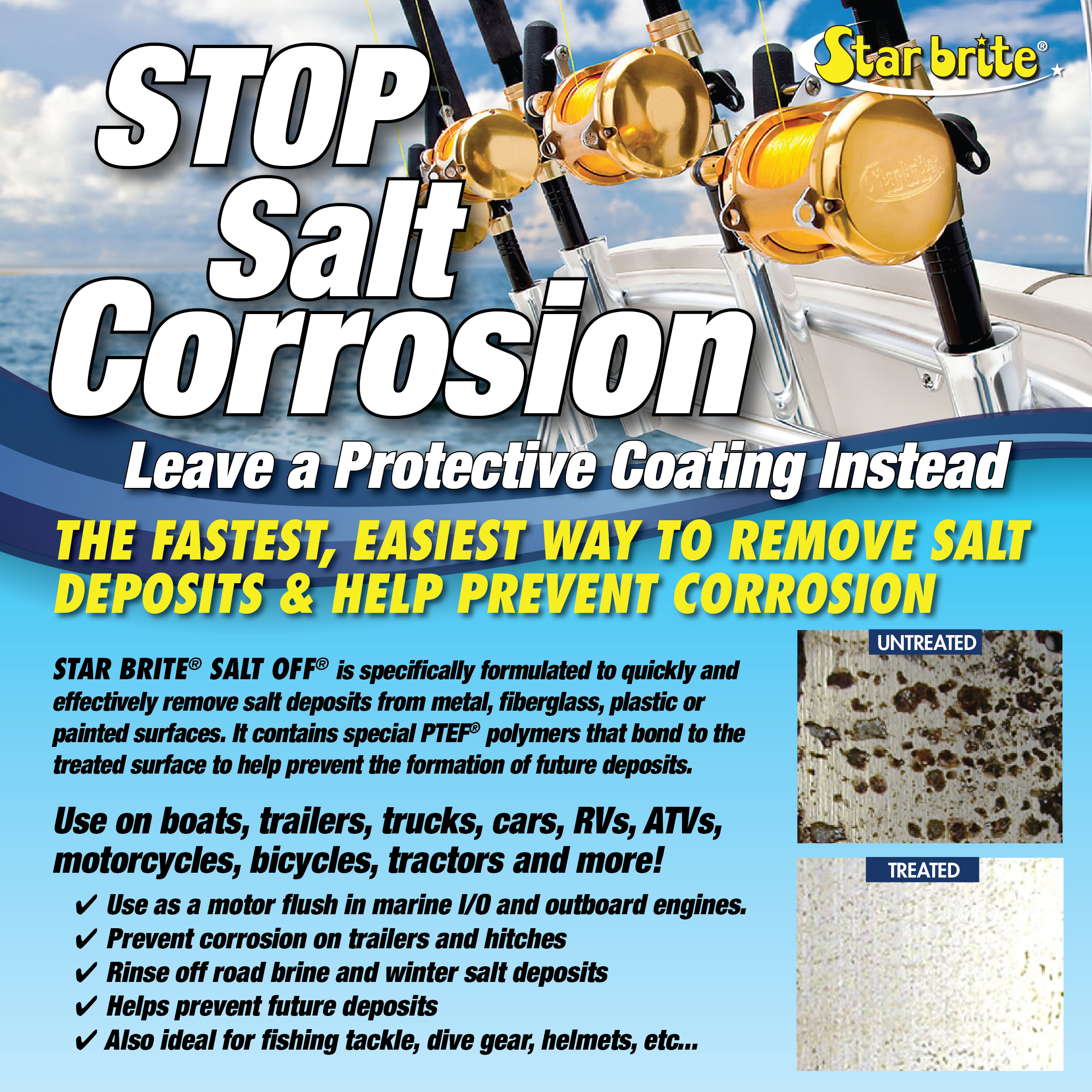 Star Brite / Salt Off Liquid Concentrate / Protective PTEF Coating / 32 fl  oz